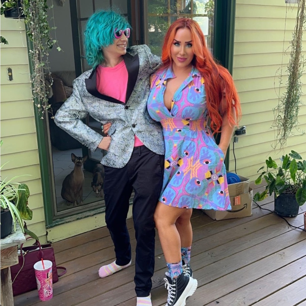 NOOWORKS funky 80’s 90’s vibe dress with pockets! Worn 1x to see Barbie movie